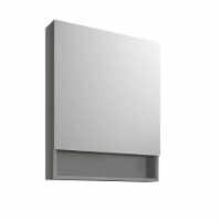 Fresca 24  Gray Bathroom Medicine Cabinet W/ Small Bottom Shelf