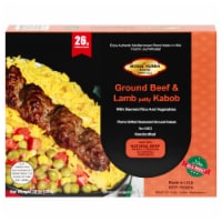 Mosul Kubba Ground Beef & Lamb Patty Kabob Frozen Meal with Basmati Rice and Vegetables