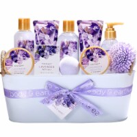 12 Pcs Lavender Bath Spa Gift Basket, Gift with Shower Gel, Bubble Bath, and more