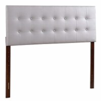 Glory Furniture Super Nova Faux Leather Upholstered Full Headboard in Light Gray