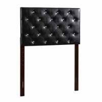 Glory Furniture Super Nova Faux Leather Upholstered Twin Headboard in Black
