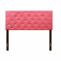 Glory Furniture Super Nova Faux Leather Upholstered Full Headboard in Light Gray