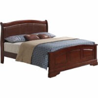 Glory Furniture Louis Phillipe Full Panel Bed in Cherry