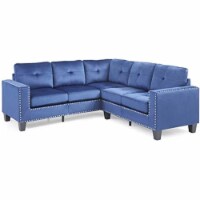 Glory Furniture Nailer G313B-Sc Sectional , Navy Blue