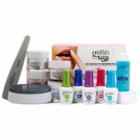 Gelish Xpress Soak Off Acrylic French Tip Nail Dip Powder Color Set with Buffer