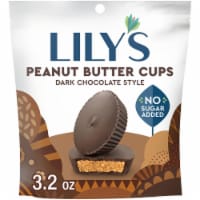 LILY'S Dark Chocolate Style No Sugar Added Peanut Butter Cups Sweets Bag Perspective: Main