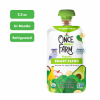 Once Upon a Farm Go-Go Greens Organic Apple Banana Spinach Dairy-Free Kids Smoothie Pouch