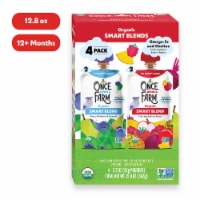 Once Upon a Farm™ Smart Blend Pear-y Blueberry Spinach & Pine-Apple Berry Punch Organic Pouch Perspective: Main