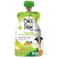 Once Upon A Farm™ Mango Pear-adise Organic Whole Milk Smoothie Pouch