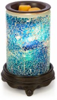 VP Home Mosaic Glass Wall Plug-in Wax Warmer I Mediterranean Blue