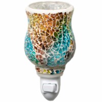 Dawhud Direct I Polychromatic Wax Warmer, Mosaic Glass Electric Home Fragrance