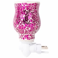 Dawhud Direct I Crackled Fuchsia Wax Warmer for Scented Wax, Essential Oils, Melts & Tarts