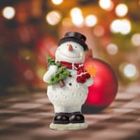 VP Home Glowing Star Snowman Decor LED Holiday Light Up Figurines