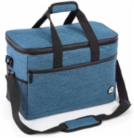 VP Home 48 Can Large Collapsible Insulated Cooler Bag - Heather Blue