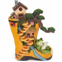 Enchanted Rainboot Fairy House Reading Frog