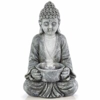 VP Home Tranquil Buddha Statue, Solar LED Garden Light, Zen Meditation, Home & Outdoor Decor