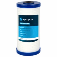 SpiroPure 10 x 4.5 Grooved Sediment Water Filter Cartridge, 5 Micron (8 Pack)