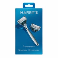 Harry's Chrome Edition 5-Blade Men's Razor with Replacement Razor Blade Refill Cartridges