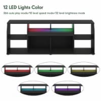 Furinno JAYA Large Media Console Table with LED For TV up to 65-Inch, Americano