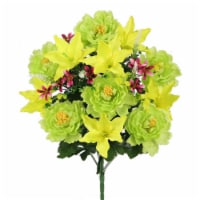 Admired by Nature ABN1B009-KW-YW-MIX Spring Artificial Flowers & Mixed Bush Stems for Home, W