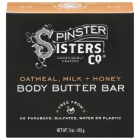 Spinster Sisters Co. Oatmeal Milk & Honey Body Butter Bar Perspective: Main