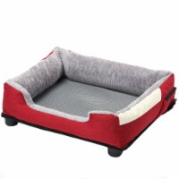 Pet Life PB98RDLG Dream Smart Electronic Heating & Cooling Smart Pet Bed -Burgundy Red-Lg
