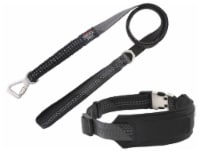 Pet Life Geo-prene 2-in-1 Shock Absorbing Neoprene Padded Reflective Dog Leash and Collar
