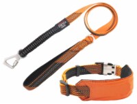 Pet Life Geo-prene 2-in-1 Shock Absorbing Neoprene Padded Reflective Dog Leash and Collar