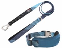Pet Life Geo-prene 2-in-1 Shock Absorbing Neoprene Padded Reflective Dog Leash and Collar