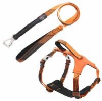 Pet Life Geo-prene 2-in-1 Shock Absorbing Neoprene Padded Reflective Dog Leash and Harness