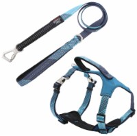 Pet Life Geo-prene 2-in-1 Shock Absorbing Neoprene Padded Reflective Dog Leash and Harness
