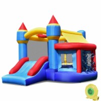 Gymax Inflatable Bounce House Castle Slide Bouncer Kids W/ Blower