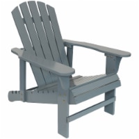 Sunnydaze Fir Wood Adirondack Chair with Adjustable Back - Gray