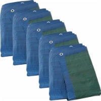 Sunnydaze Multi-Purpose Tarp - Blue/Green - 16 ft x 20 ft - Set of 5