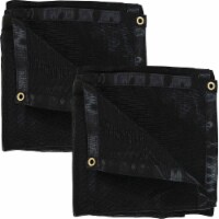 Sunnydaze Polyethylene Mesh Tarp - Black - 12 ft x 20 ft - Set of 2