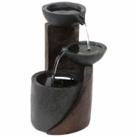 Sunnydaze Descending Bowls Resin Indoor 3-Tier Water Fountain - 9 in