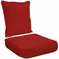 Sunnydaze Indoor/Outdoor Polyester Back and Seat Cushions - Red