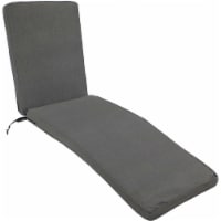 Sunnydaze Indoor/Outdoor Olefin Chaise Lounge Chair Cushion - Gray