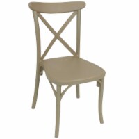Sunnydaze Bellemead Plastic Patio Dining Chair - Coffee