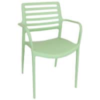 Sunnydaze Astana Plastic Stacking Armchair - Light Green