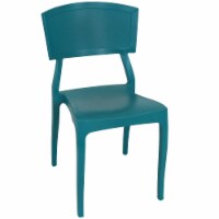 Sunnydaze Elmott Plastic Patio Dining Chair - Teal