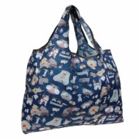 Wrapables Large Nylon Reusable Shopping Bag, Silly Dogs