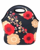 Wrapables Insulated Neoprene Lunch Bag, Midnight Floral