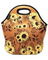 Wrapables Insulated Neoprene Lunch Bag, Sunflowers Harvest