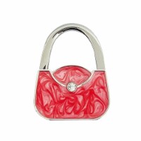 Wrapables Stylish Purse Hook Hanger, Foldable Handbag Table Hanger, Rose Baguette