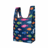 Wrapables Small JoliBag Collection Reusable Shopping Bag, Rainbow Fishies