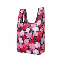 Wrapables Small JoliBag Collection Reusable Shopping Bag, Pink Roses
