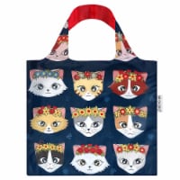 Wrapables AllyBag Collection Reusable Shopping Bag, Floral Cat