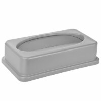 Alpine Industries 23 Gal. Gray Slim Drop Shot Trash Can Lid