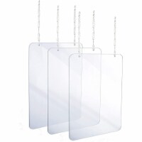 Alpine Industries 30 in x 36 in x 0.18 in Clear Acrylic Sheet Hanging Protective Sneeze Guard